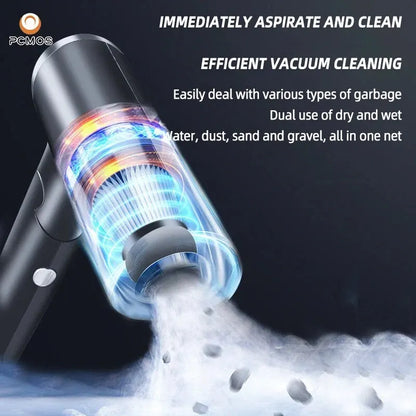 Aspirator fără fir cu multipla utilizare practic pentru casa si masina ta (putere foarte mare de aspirare)